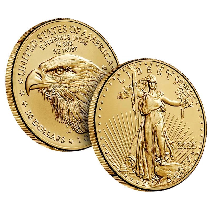 Amerykański Orzeł 1 uncja złota (Au 916) — US Mint — zdjęcie 3