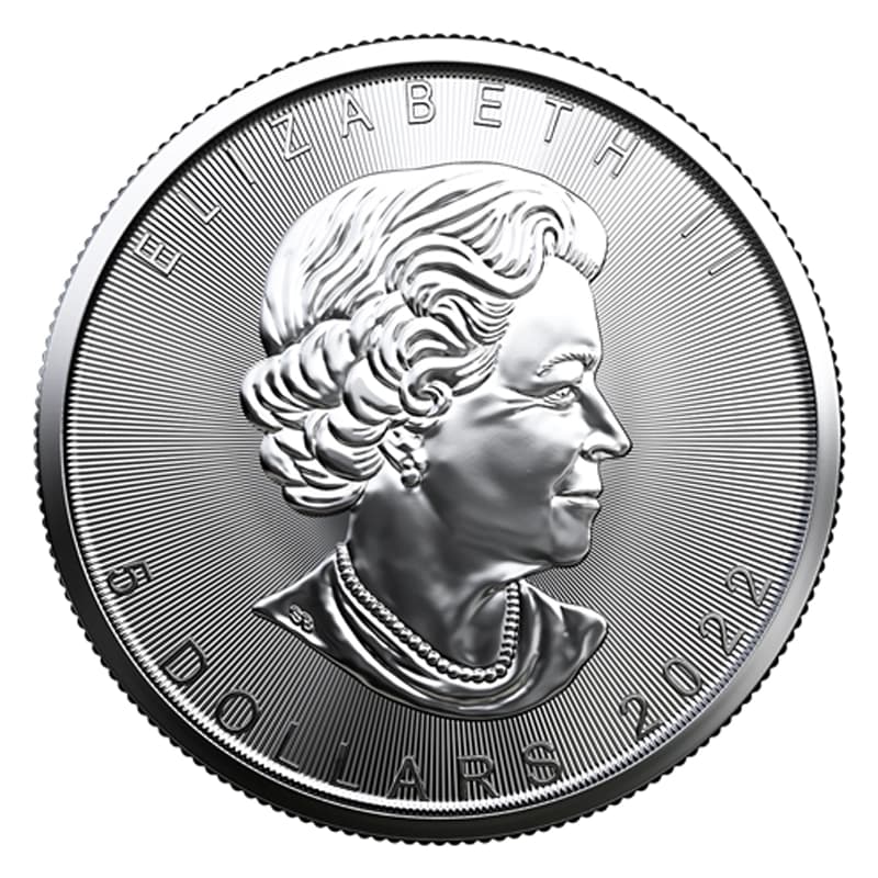 Kanadyjski Liść Klonowy 1 uncja srebra (Ag 999) — Royal Canadian Mint — zdjęcie 3
