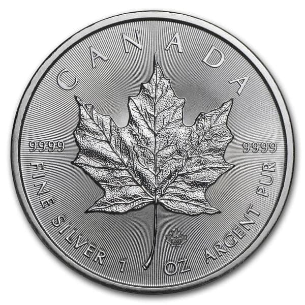 Kanadyjski Liść Klonowy 1 uncja srebra (Ag 999) — Royal Canadian Mint — zdjęcie 4