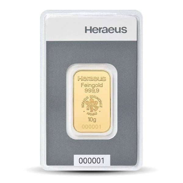 Sztabka złota Argor Heraeus 10g (au 999,9) — zdjęcie 3