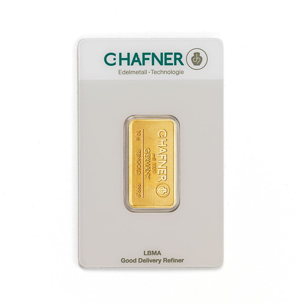 Sztabka złota C.Hafner 10g (au 999,9) — C. Hafner