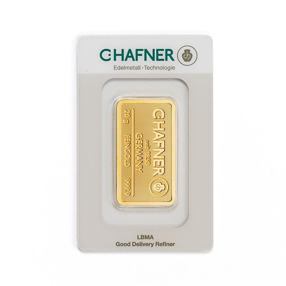 Sztabka złota C.Hafner 20g (au 999,9) — C. Hafner