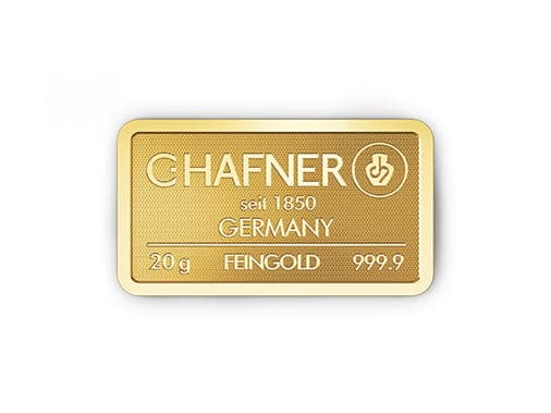 Sztabka złota C.Hafner 20g (au 999,9) — C. Hafner — zdjęcie 3