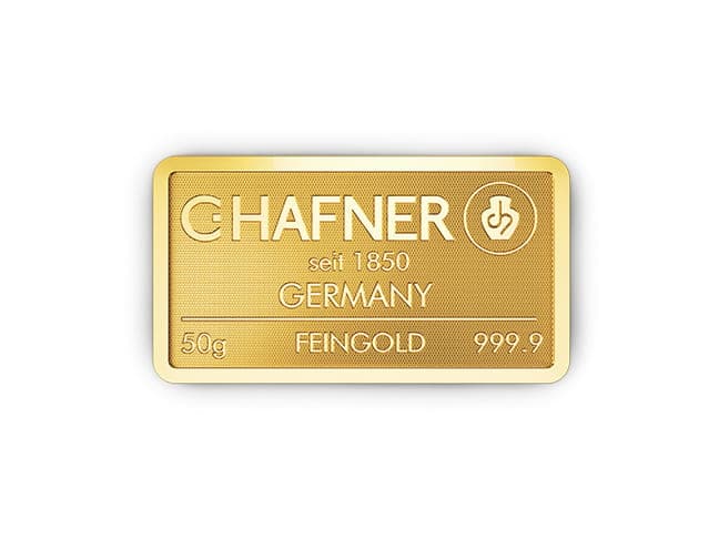 Sztabka złota C.Hafner 50g (au 999,9) — C. Hafner — zdjęcie 3