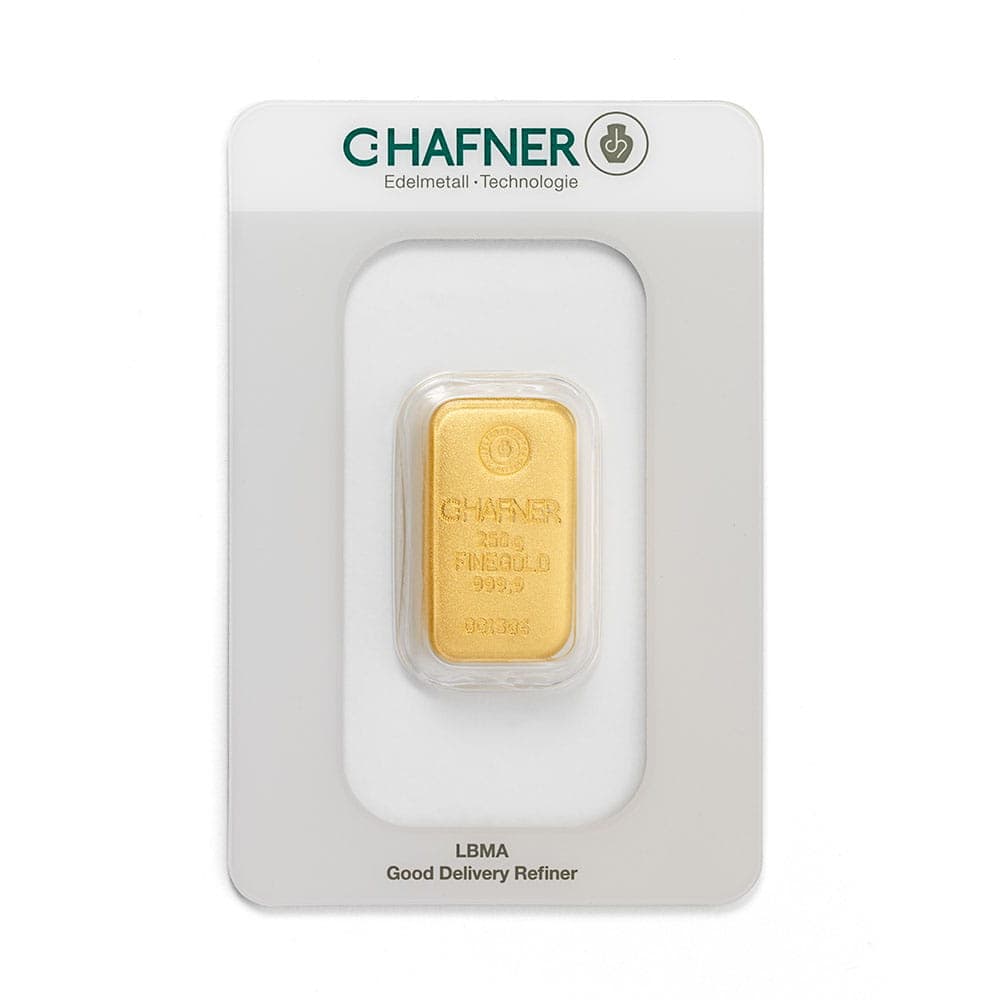 Sztabka złota C.Hafner 250g (au 999,9) — C. Hafner