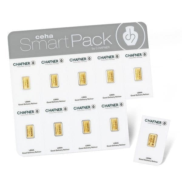 Sztabka złota 10 x 1g SmartPack C.Hafner (au 999,9) — C. Hafner