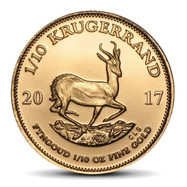 Krugerrand 1/10 uncji złota (Au 916) — Rand Refinery — zdjęcie 4