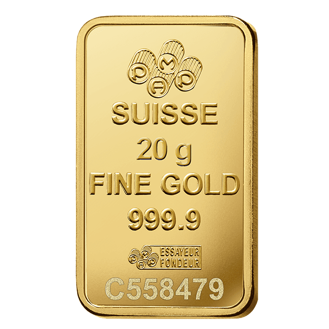 Sztabka złota PAMP 20g (au 999,9) — zdjęcie 3