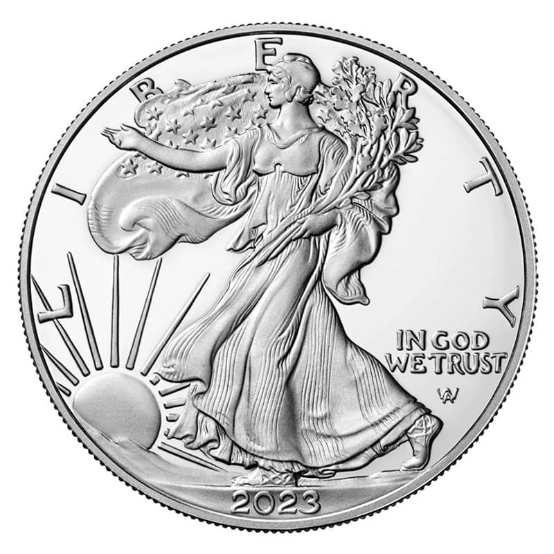 Amerykański Orzeł 1 uncja srebra (Ag 999) — US Mint — zdjęcie 3