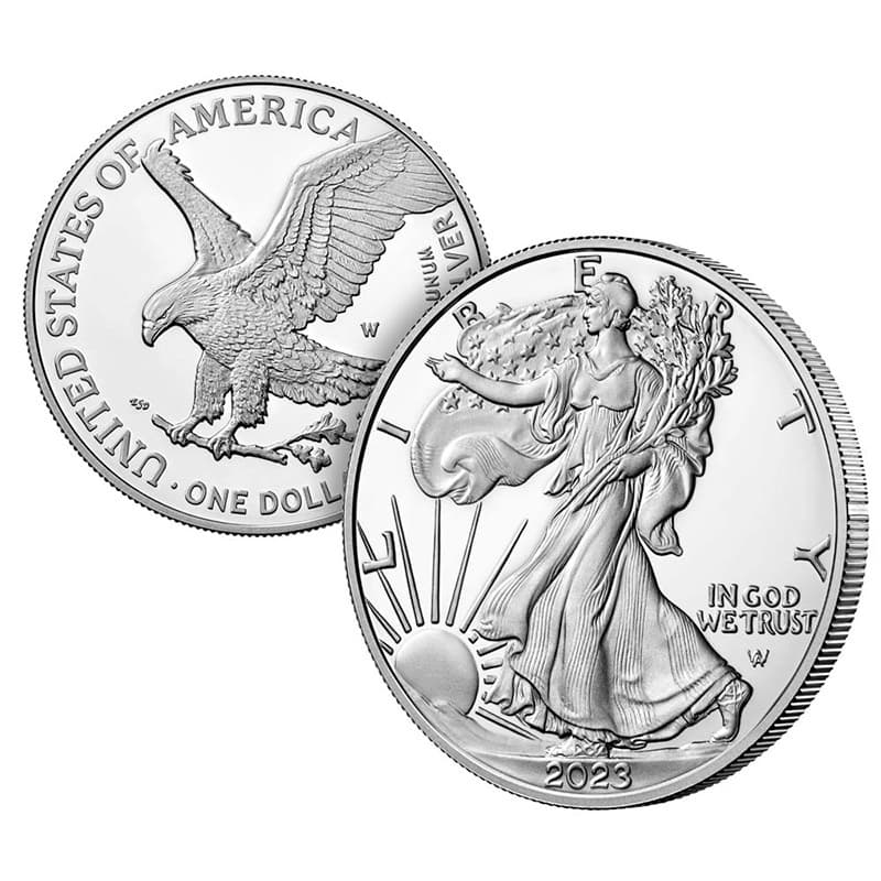 Amerykański Orzeł 1 uncja srebra (Ag 999) — US Mint — zdjęcie 5
