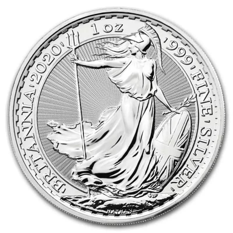Britannia 1 uncja srebra (Ag 999) — The Royal Mint — zdjęcie 2
