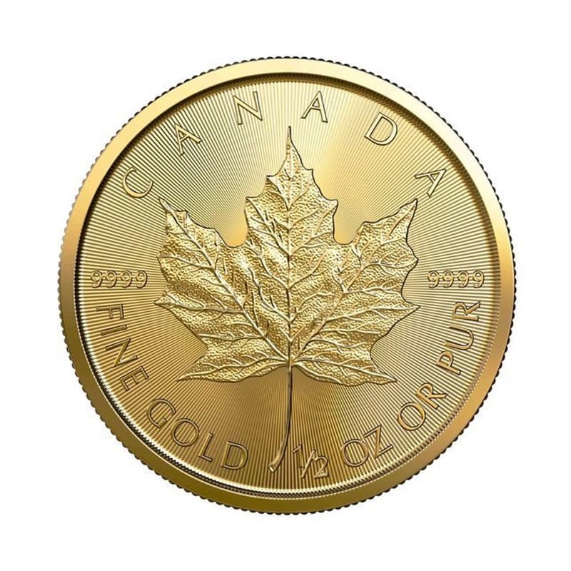 Kanadyjski Liść Klonowy 1/2 uncji złota (Au 999,9) — Royal Canadian Mint