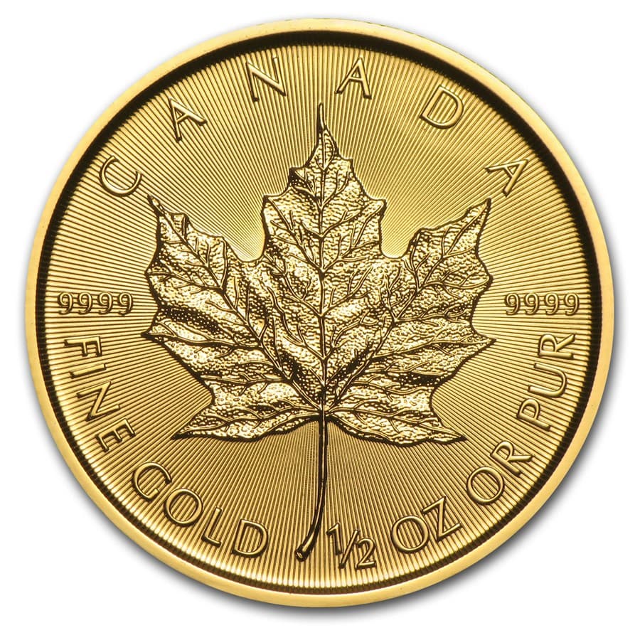 Kanadyjski Liść Klonowy 1/2 uncji złota (Au 999,9) — Royal Canadian Mint — zdjęcie 4