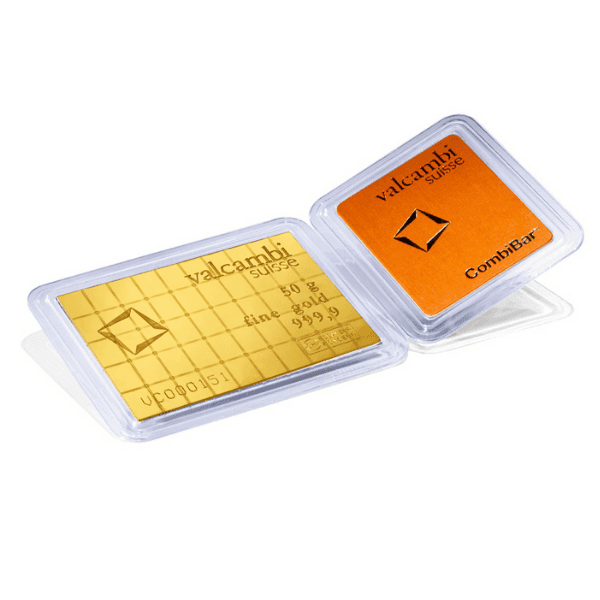 CombiBar 50g (50x1g) Valcambi Suisse (au 999,9) — zdjęcie 2