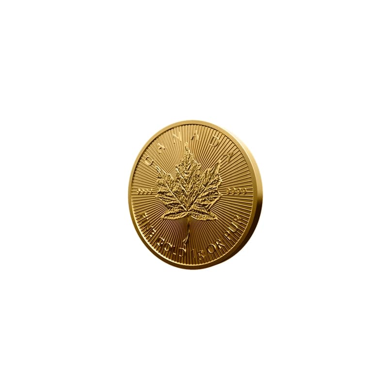 Kanadyjski Liść klonowy 25 x 1 gram złota (Au 999,9) — Royal Canadian Mint — zdjęcie 4