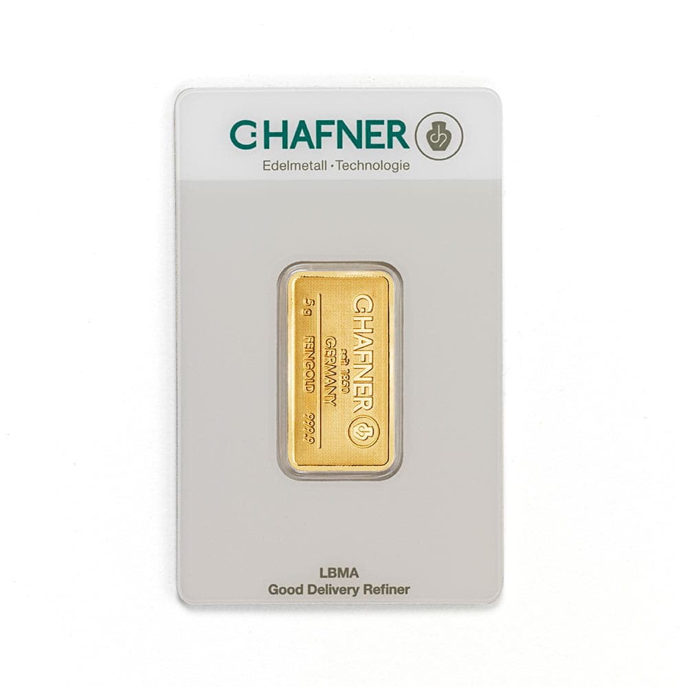 Sztabka złota C.Hafner 5g (au 999,9) — C. Hafner
