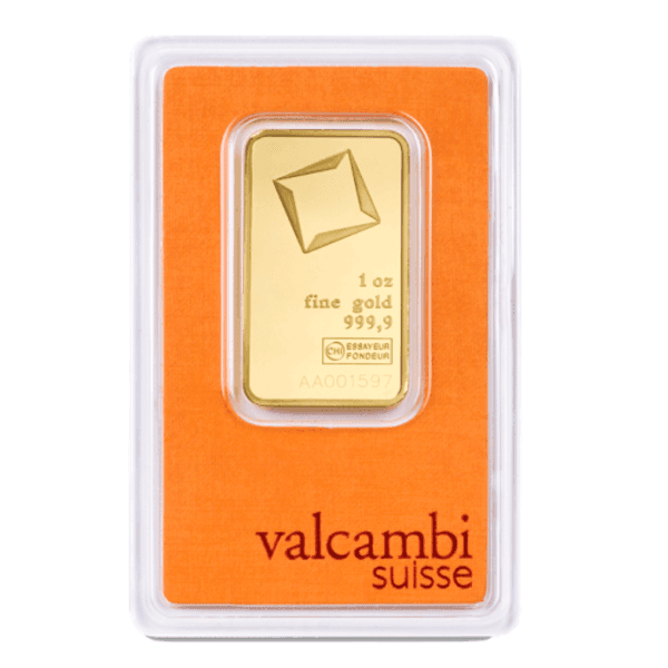 Sztabka złota Valcambi Suisse 1 uncja (au 999,9)