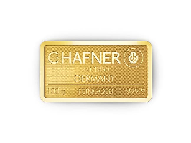 Sztabka złota C.Hafner 100g (au 999,9) — C. Hafner — zdjęcie 3