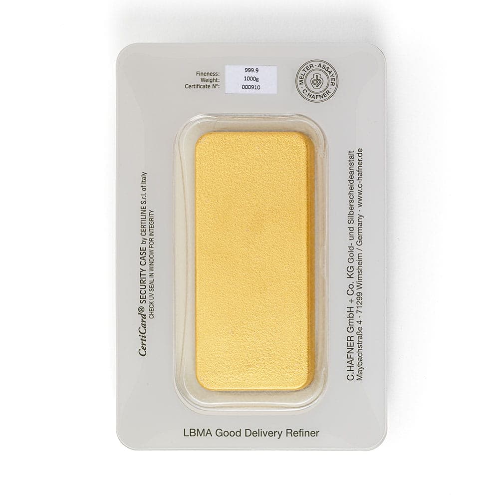 Sztabka złota C.Hafner 1kg (au 999,9) — C. Hafner — zdjęcie 2