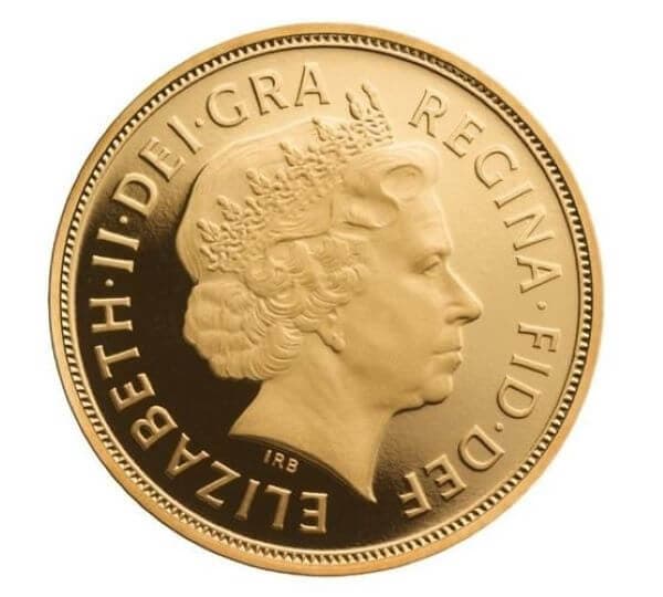 Moneta złota Suweren 7,32 grama (Au 916) — The Royal Mint — zdjęcie 2