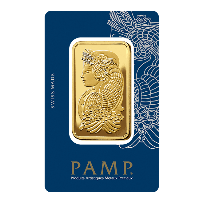 Sztabka złota PAMP 100g (au 999,9)