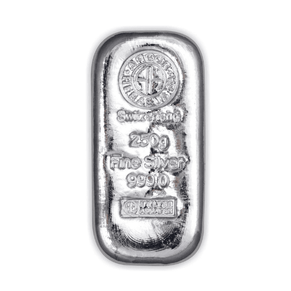 250 gram sztabka srebra (Ag 999) — mennica akredytowana LBMA