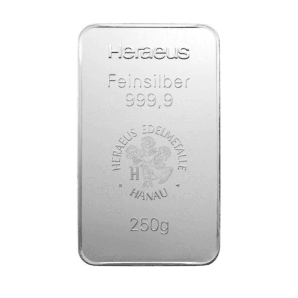 250 gram sztabka srebra (Ag 999) — mennica akredytowana LBMA — zdjęcie 2