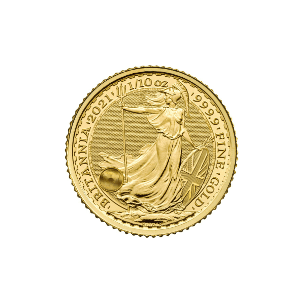 Britannia 1/10 uncji złota (Au 999) — The Royal Mint — zdjęcie 3