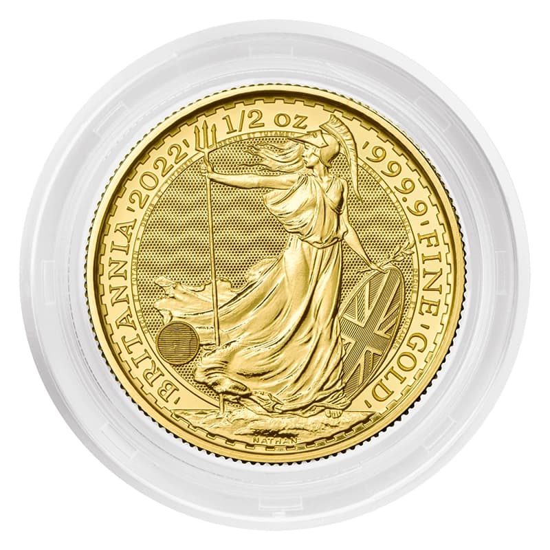 Britannia 1/2 uncji złota (Au 999) — The Royal Mint — zdjęcie 2