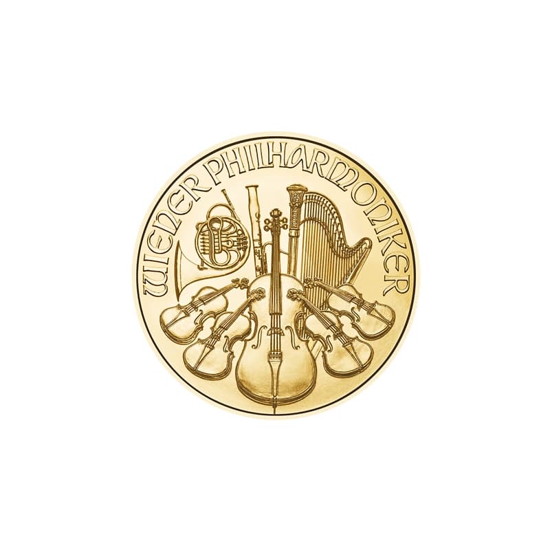 Wiedeński Filharmonik 1/10 uncji złota (Au 999,9) — Münze Österreich