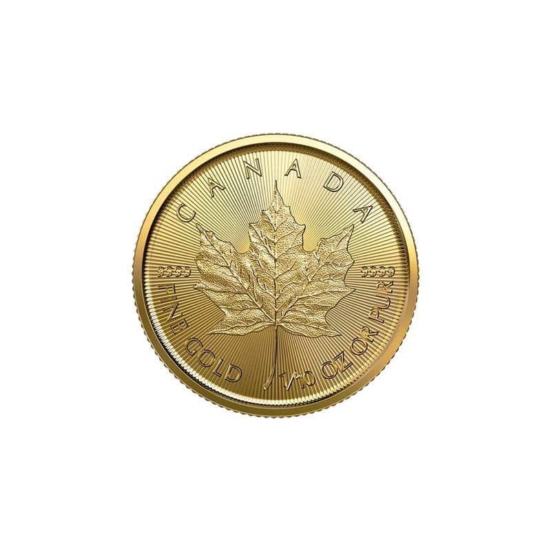 Kanadyjski Liść Klonowy 1/10 uncji złota (Au 999,9) — Royal Canadian Mint