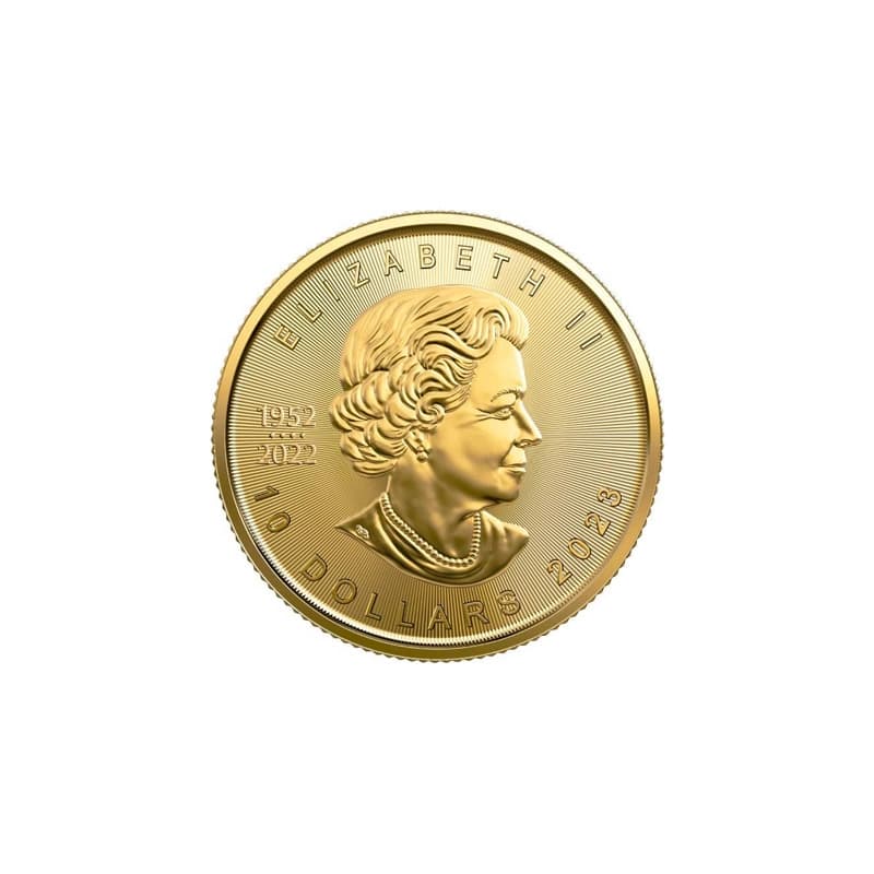 Kanadyjski Liść Klonowy 1/10 uncji złota (Au 999,9) — Royal Canadian Mint — zdjęcie 2