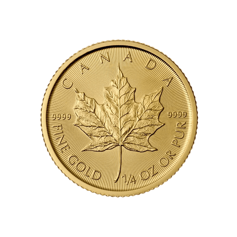 Kanadyjski Liść Klonowy 1/4 uncji złota (Au 999,9) — Royal Canadian Mint