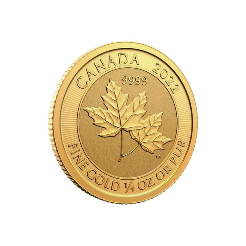 Kanadyjski Liść Klonowy 1/4 uncji złota (Au 999,9) — Royal Canadian Mint — zdjęcie 4