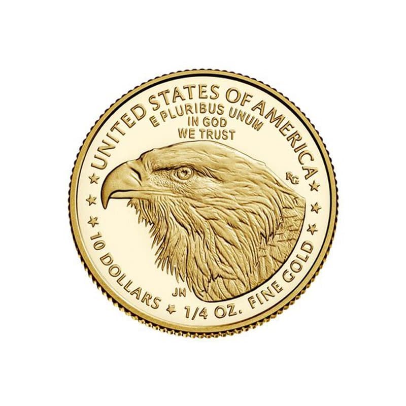 Amerykański Orzeł 1/4 uncji złota (Au 916) — US Mint — zdjęcie 2