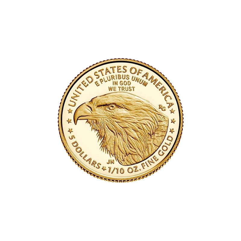 Amerykański Orzeł 1/10 uncji złota (Au 916) — US Mint — zdjęcie 2